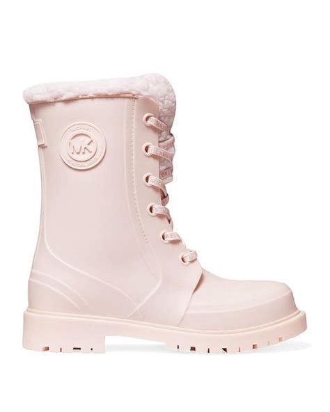 michael kors rain boots pink|Michael Kors waterproof boots.